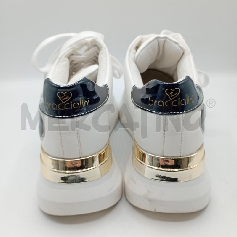 SNEAKERS DONNA BRACCIALINI BIANCHE  | Mercatino dell'Usato Burolo 4