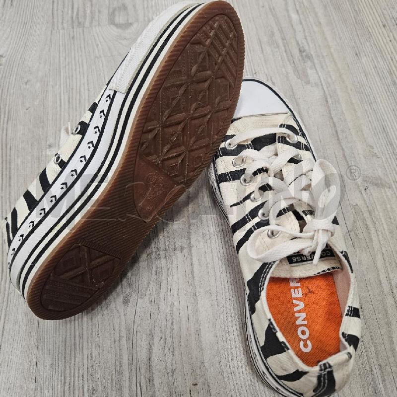 SNEAKERS DONNA CONVERSE BIANCO NERO ZEBRA | Mercatino dell'Usato Burolo 4