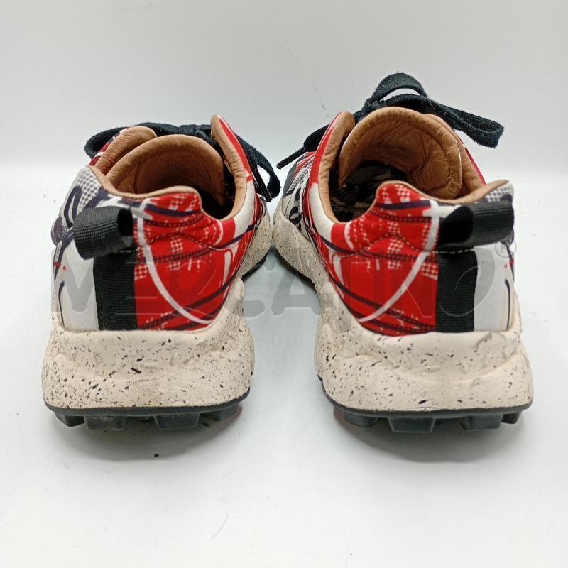 SNEAKERS DONNA FLOWER MOUNTAIN ROSSO BIANCO SCRITTE  | Mercatino dell'Usato Burolo 4