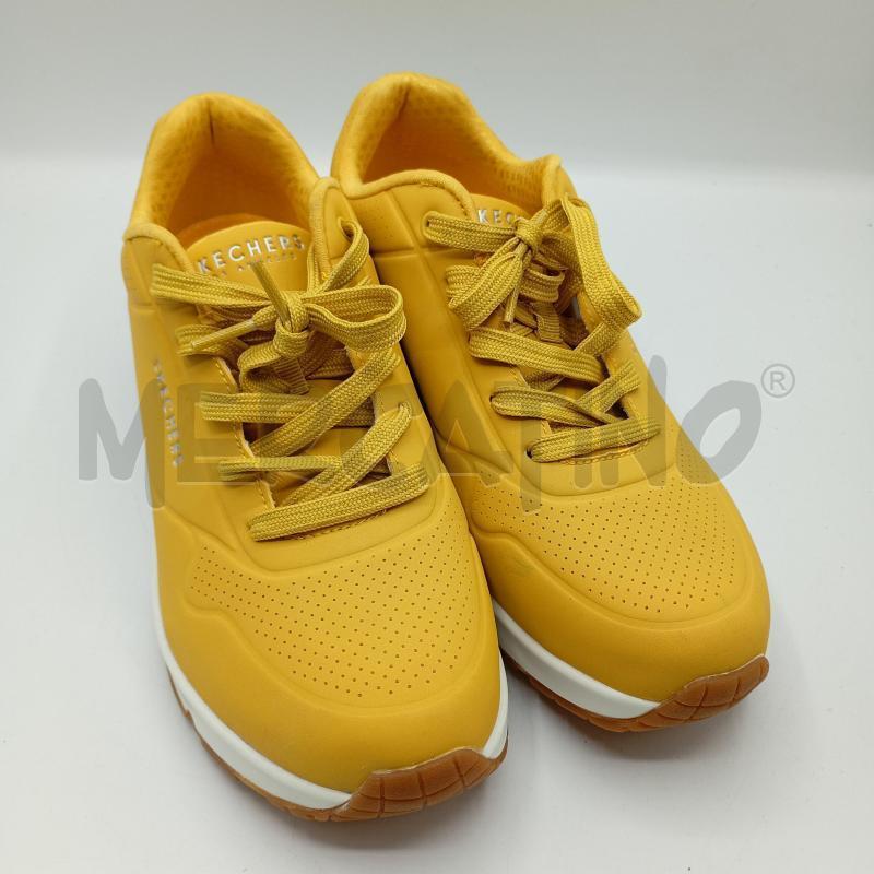 SNEAKERS DONNA SKECHERS GIALLO OCRA BEIGE  | Mercatino dell'Usato Burolo 1