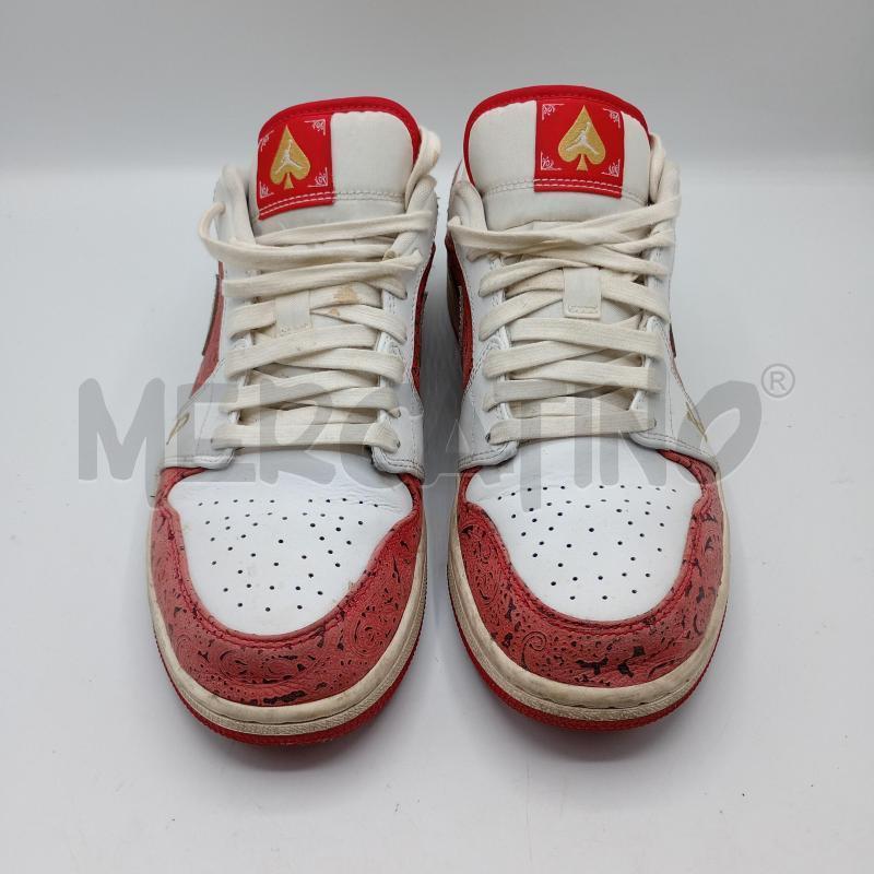 SNEAKERS JORDAN 1 LOW SPADES ROSSO BIANCHE | Mercatino dell'Usato Burolo 1