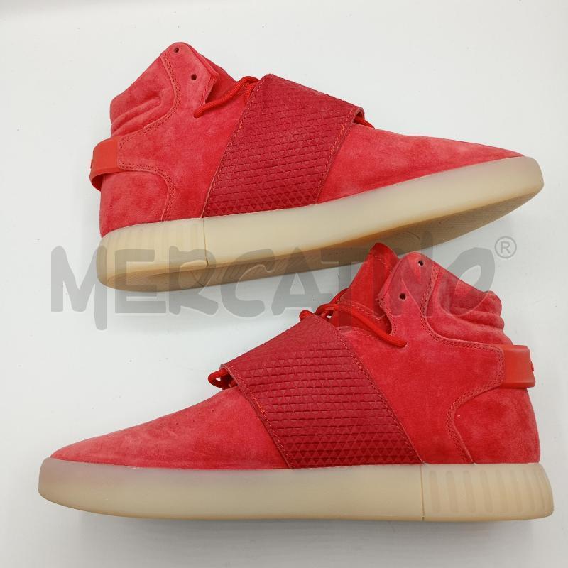SNEAKERS UOMO ADIDAS TUBULAR ROSSO SCAMOSCIATO STRAPPI STRINGHE | Mercatino dell'Usato Burolo 3