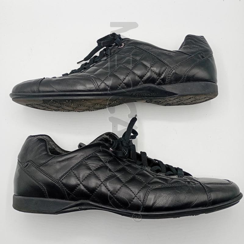SNEAKERS UOMO BOTTICELLI NERO PELLE RICAMO TRAPUNTATO STRINGATE | Mercatino dell'Usato Burolo 2
