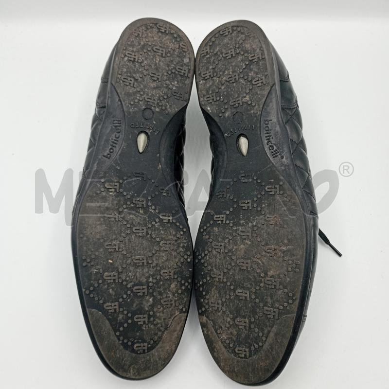 SNEAKERS UOMO BOTTICELLI NERO PELLE RICAMO TRAPUNTATO STRINGATE | Mercatino dell'Usato Burolo 5