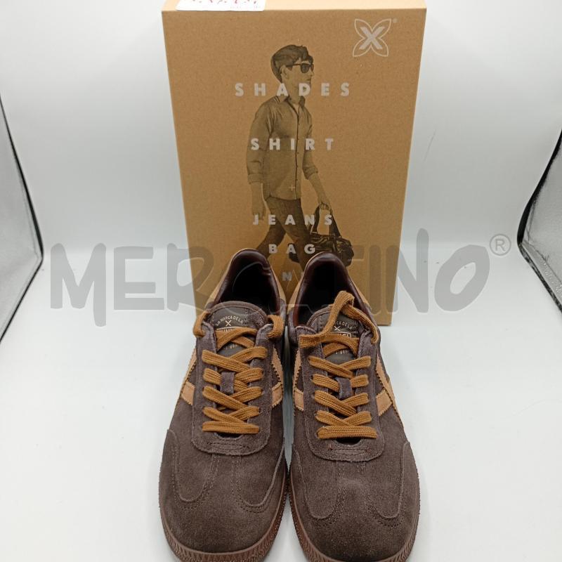 SNEAKERS UOMO MUNICH MARRONE RIGHE BEIGE | Mercatino dell'Usato Burolo 1