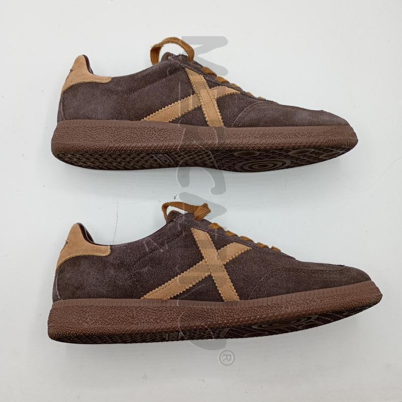 SNEAKERS UOMO MUNICH MARRONE RIGHE BEIGE | Mercatino dell'Usato Burolo 3