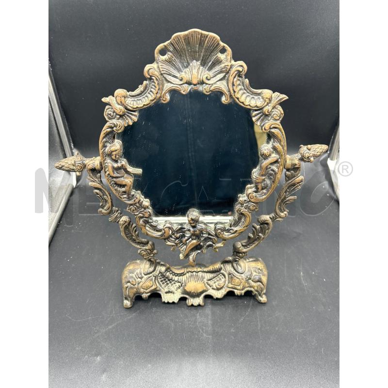 SPECCHIO CORNICE OTTONE CON PUTTI | Mercatino dell'Usato Burolo 1