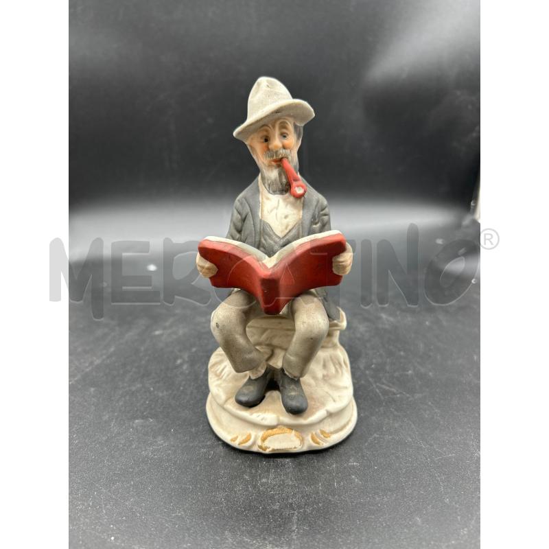 STATUA CAPODIMONTE SIGNORE CON PIPA | Mercatino dell'Usato Burolo 1