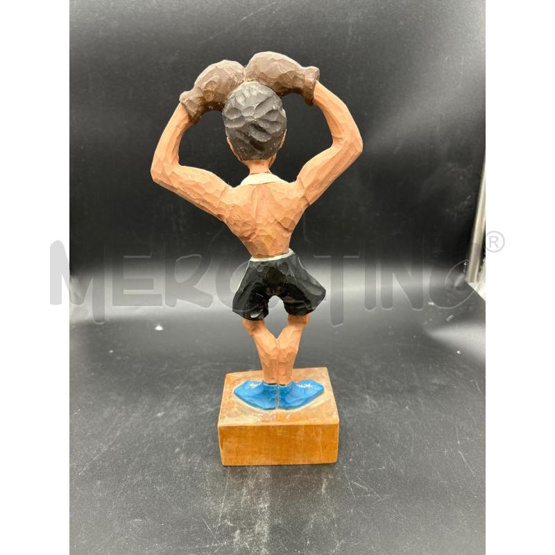 STATUA LEGNO PUGILISTA | Mercatino dell'Usato Burolo 2