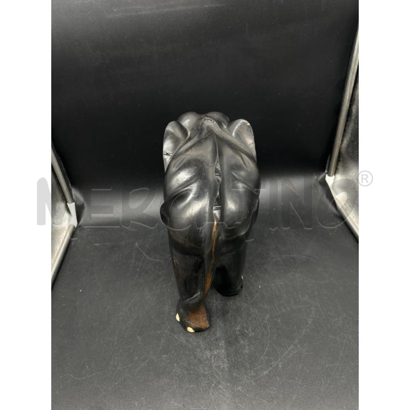 STATUA LEGNO SCUTO ELEFANTE MANCANO CORNI | Mercatino dell'Usato Burolo 4