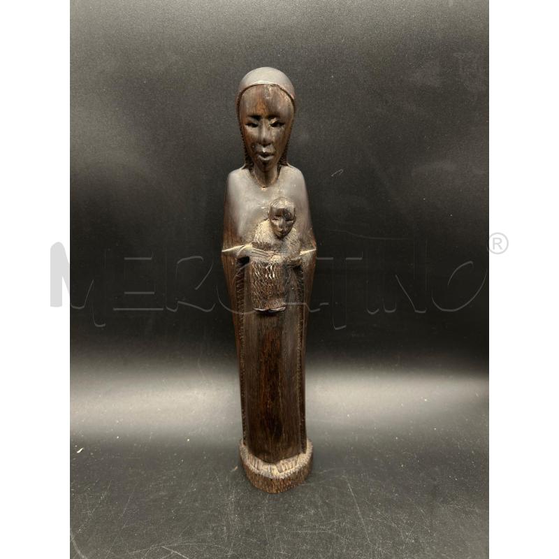 STATUA MADONNA ETNICA LEGNO | Mercatino dell'Usato Burolo 1