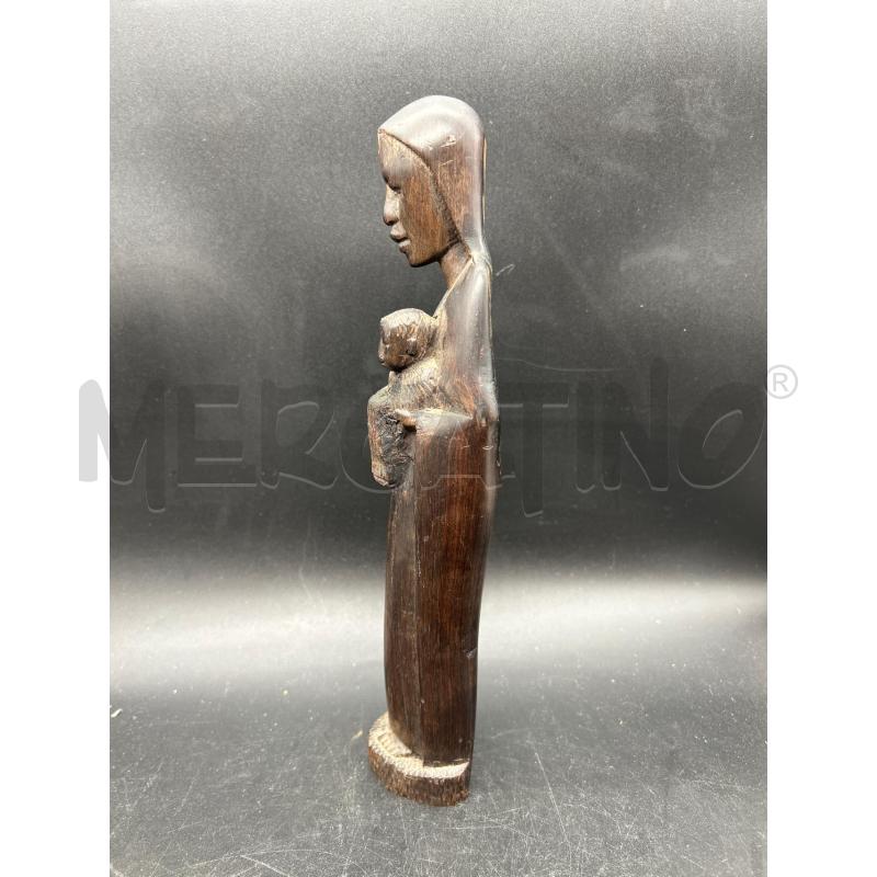 STATUA MADONNA ETNICA LEGNO | Mercatino dell'Usato Burolo 3