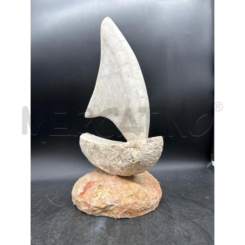 STATUETTA BARCA A VELA IN PIETRA | Mercatino dell'Usato Burolo 2