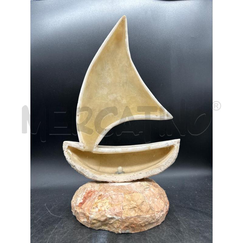 STATUETTA BARCA A VELA IN PIETRA | Mercatino dell'Usato Burolo 3