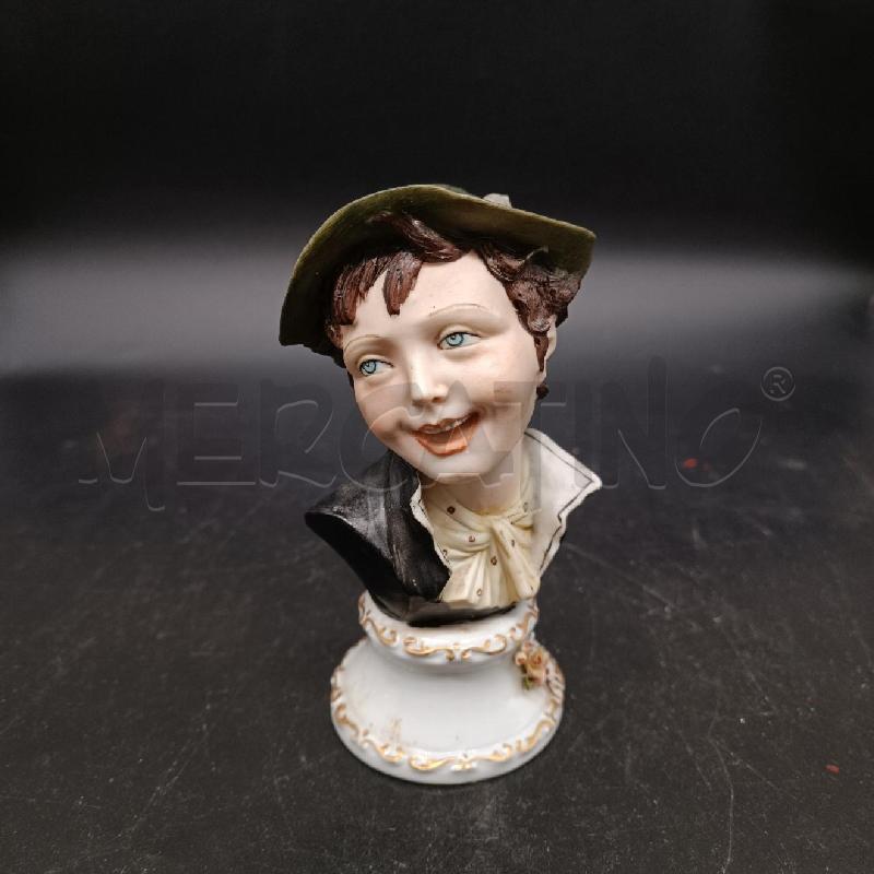 STATUINA BUSTO RAGFAZZO ALPINO CERAMICA | Mercatino dell'Usato Burolo 1