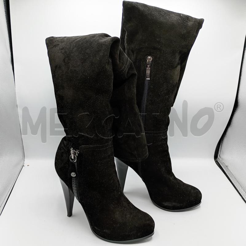 STIVALI DONNA GUESS SCAMOSCIATO NERO ZIP LATERALE  | Mercatino dell'Usato Burolo 1