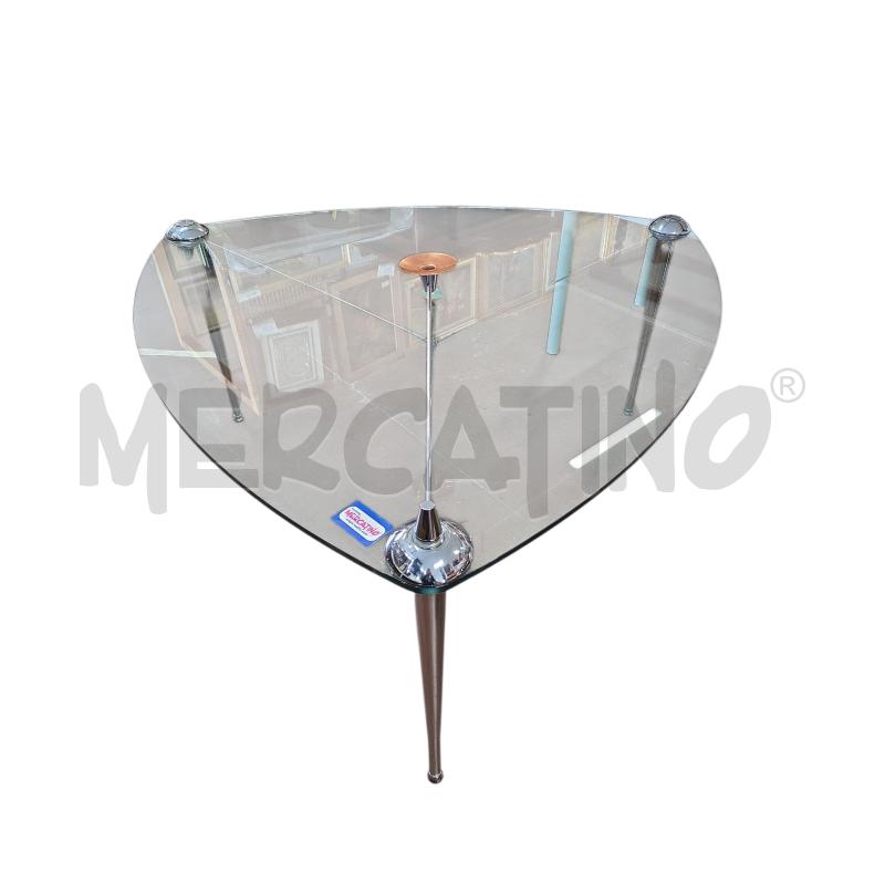 TAVOLO CRISTALLO TRIANGOLARE BALERI LUDWIG | Mercatino dell'Usato Burolo 1
