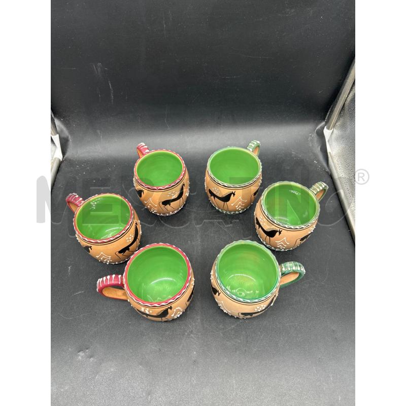 TAZZE PZ. 6 CERAMICA ALMA DERUTA | Mercatino dell'Usato Burolo 2