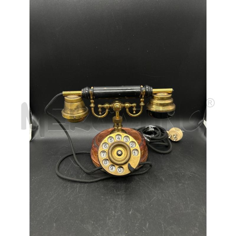 TELEFONO D EPOCA OTTONE PELLE | Mercatino dell'Usato Burolo 1