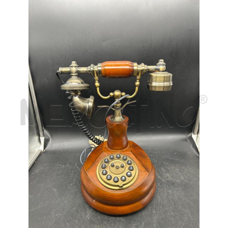 TELEFONO LEGNO METALLO IN STILE | Mercatino dell'Usato Burolo 1