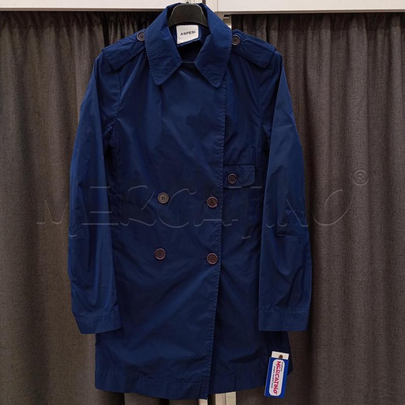 TRENCH DONNA ASPESI BLU LEGGERO  | Mercatino dell'Usato Burolo 1
