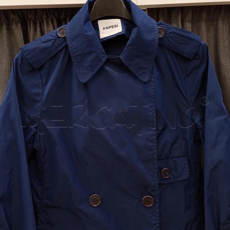 TRENCH DONNA ASPESI BLU LEGGERO  | Mercatino dell'Usato Burolo 3