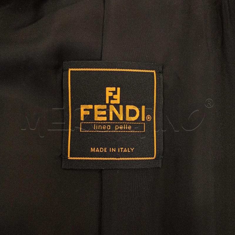 TRENCH DONNA FENDI IN PELLE NERO LUCIDO CHIUSURA A BOTTONI | Mercatino dell'Usato Burolo 4
