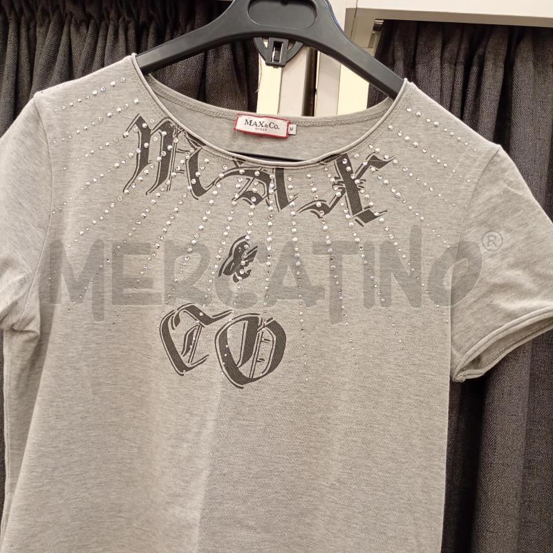 T SHIRT DONNA MAX-CO GRIGIA STRASS  | Mercatino dell'Usato Burolo 3