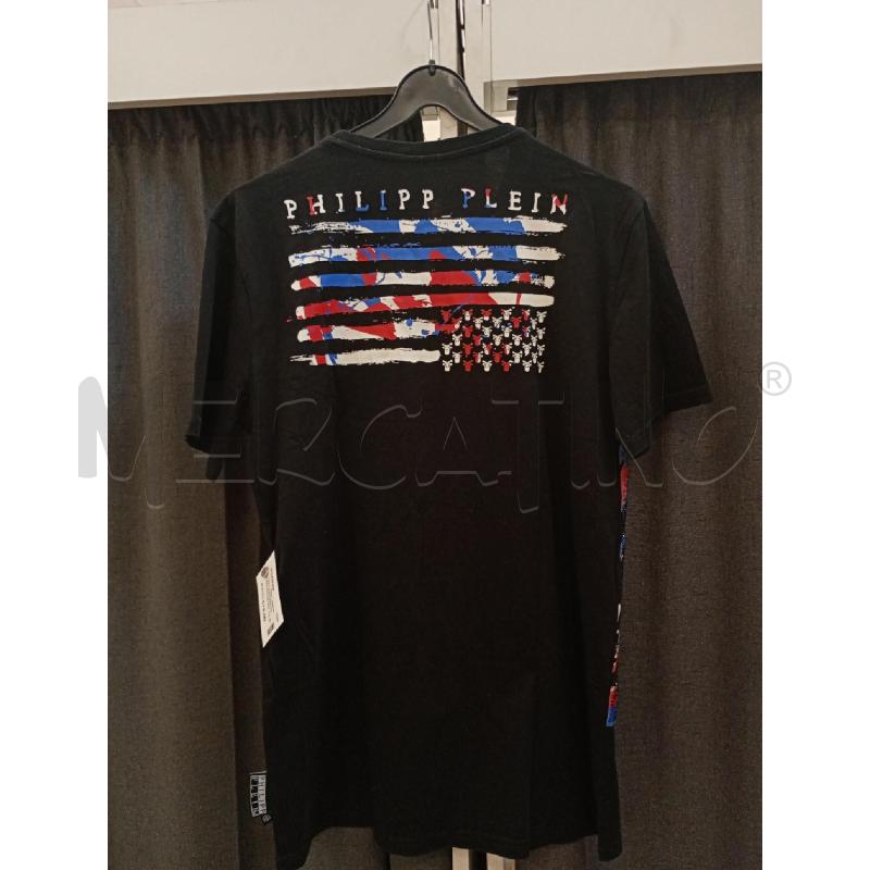 T SHIRT UOMO PHILIPP PLEIN COTONE NERO GRAFICA | Mercatino dell'Usato Burolo 3