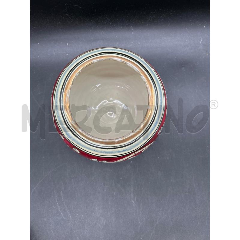 VASO ARS DERUTA MOTIVI ROSSI CON FIORI | Mercatino dell'Usato Burolo 2