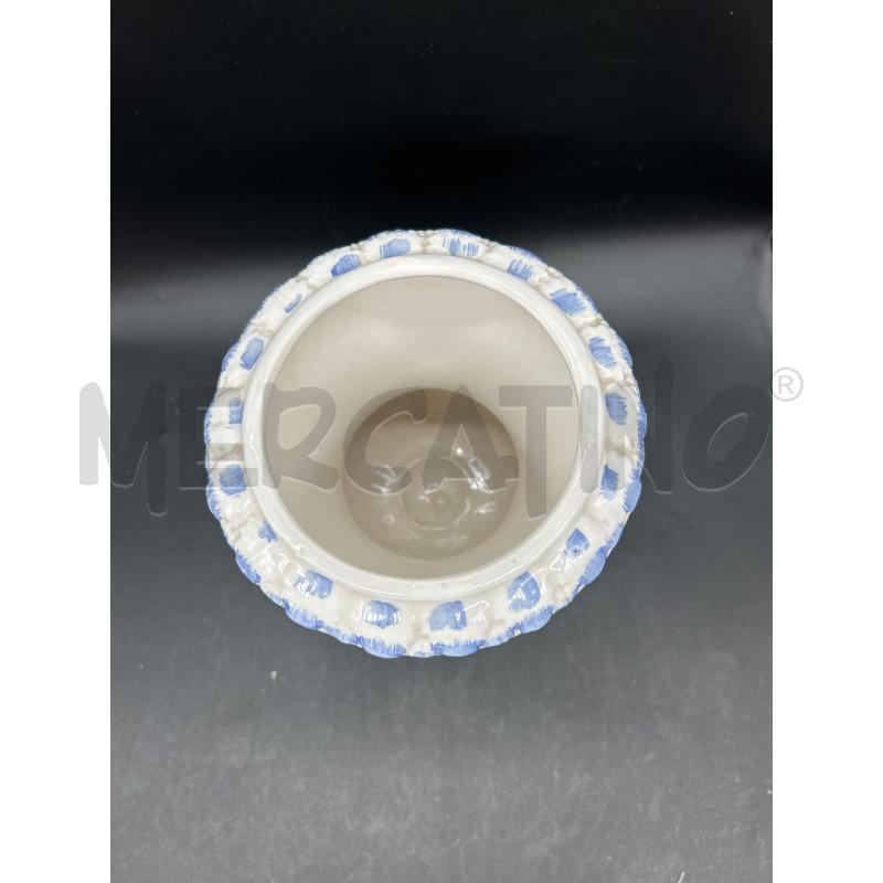 VASO CERAMICA BASSANO BIANCO BLU | Mercatino dell'Usato Burolo 2