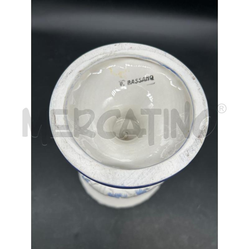 VASO CERAMICA BASSANO BIANCO BLU | Mercatino dell'Usato Burolo 3