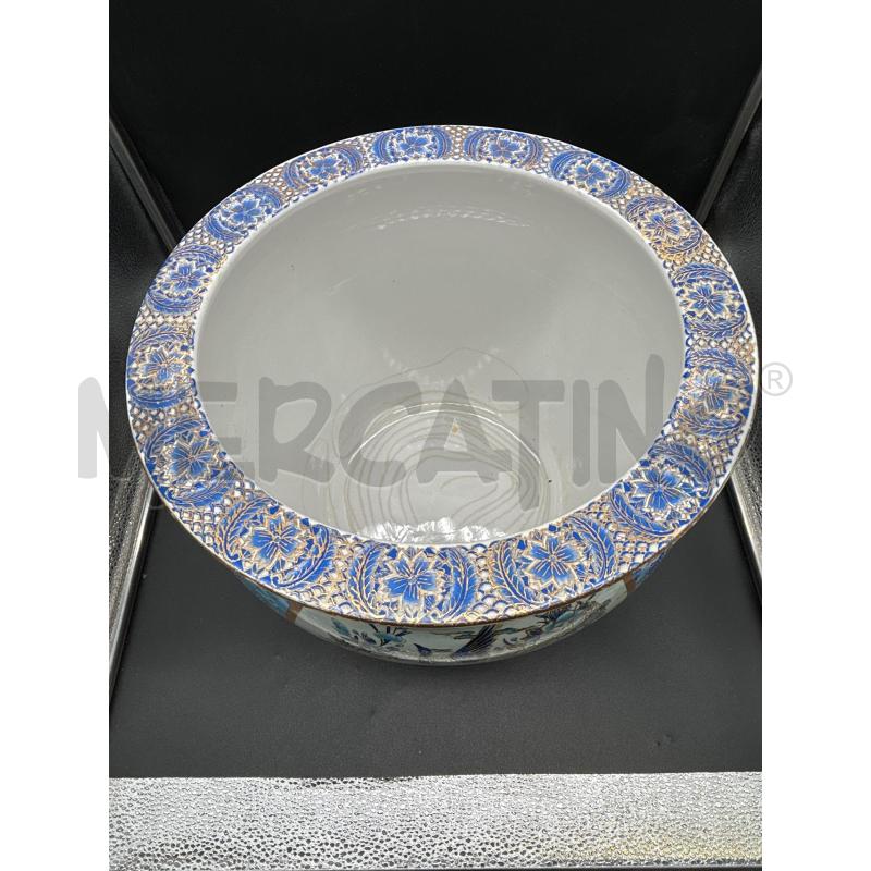 VASO CERAMICA BIANCO CON PAVONE | Mercatino dell'Usato Burolo 2