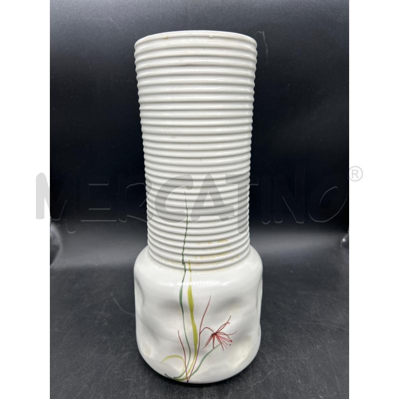 VASO CERAMICA CON FIORI H30CM | Mercatino dell'Usato Burolo 2
