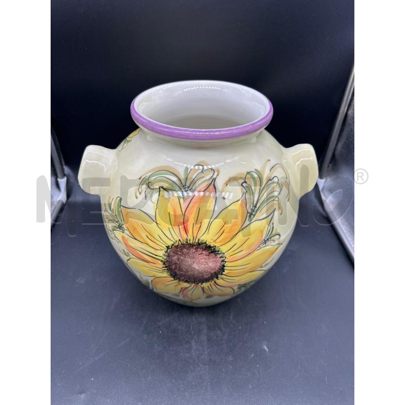 VASO CERAMICA CON GIRASOLE | Mercatino dell'Usato Burolo 3