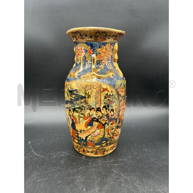 VASO CERAMICA ORIENTALE SATSUMA H21CM | Mercatino dell'Usato Burolo 1