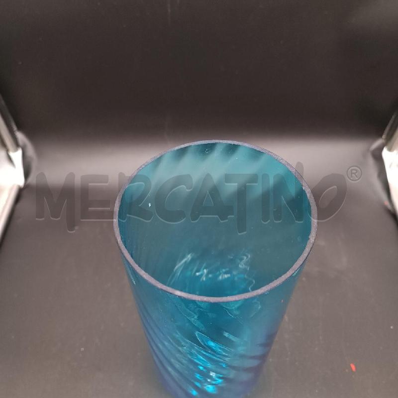 VASO VETRO BLU H25CM | Mercatino dell'Usato Burolo 3