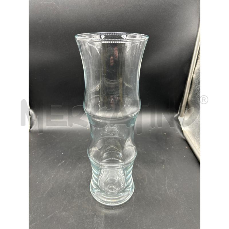 VASO VETRO CILINDRICO CON ONDE | Mercatino dell'Usato Burolo 1