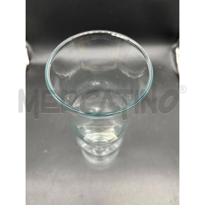 VASO VETRO CILINDRICO CON ONDE | Mercatino dell'Usato Burolo 2