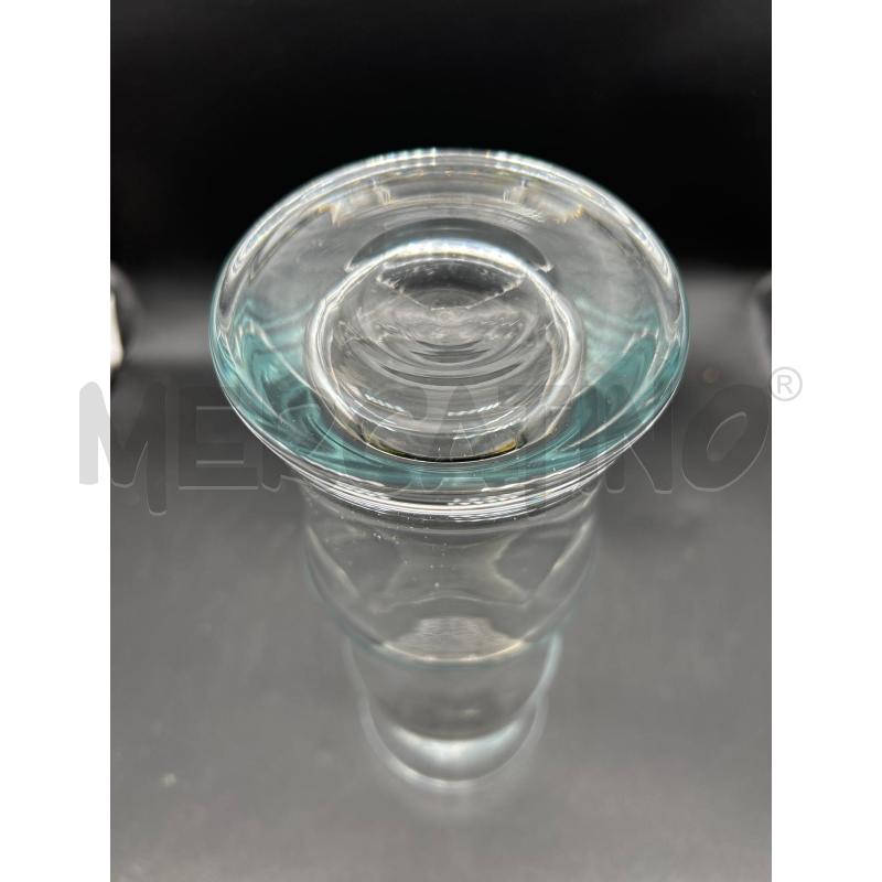 VASO VETRO CILINDRICO CON ONDE | Mercatino dell'Usato Burolo 3
