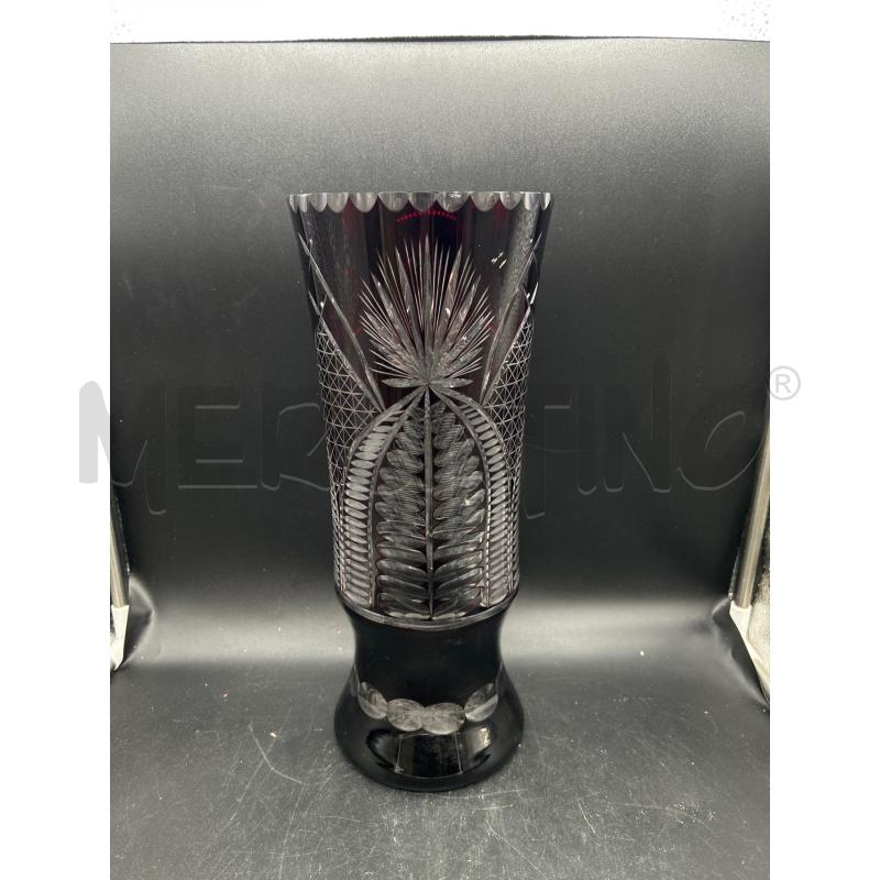 VASO VETRO LAVORATO BODEAUX  | Mercatino dell'Usato Burolo 1