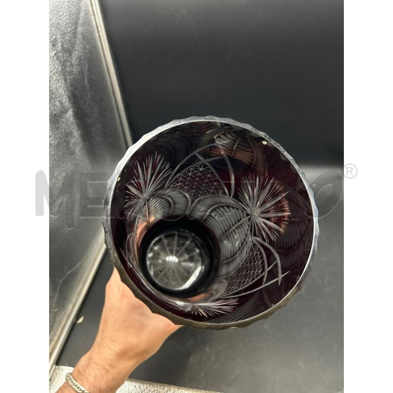 VASO VETRO LAVORATO BODEAUX  | Mercatino dell'Usato Burolo 2