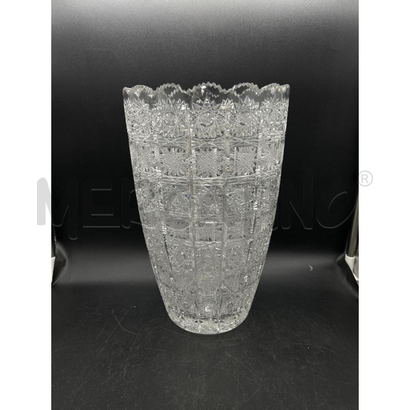 VASO VETRO LAVORATO CON SCHEGGIATURA | Mercatino dell'Usato Burolo 1