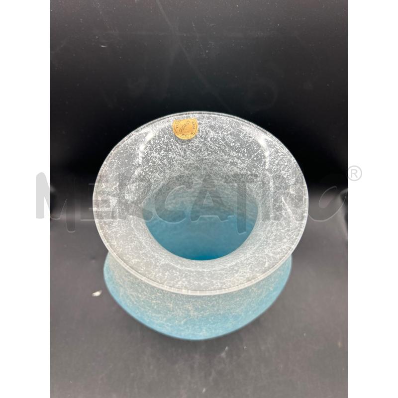 VASO VETRO MURANO AZZURRO  | Mercatino dell'Usato Burolo 2