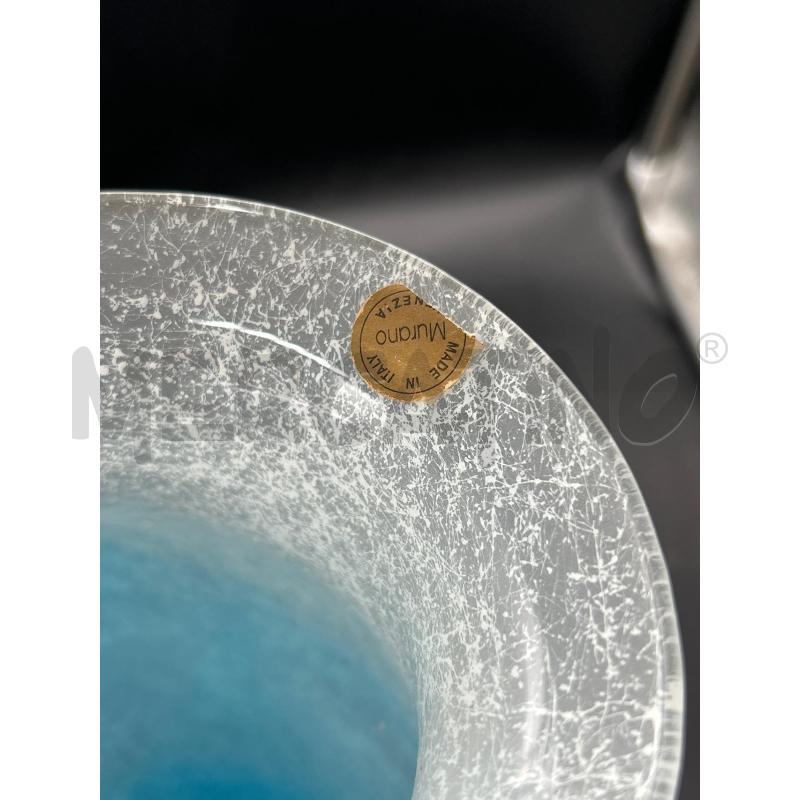 VASO VETRO MURANO AZZURRO  | Mercatino dell'Usato Burolo 3