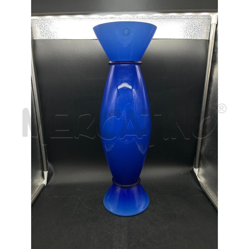 VASO VETRO VENINI BLU 1989 H44CM | Mercatino dell'Usato Burolo 1