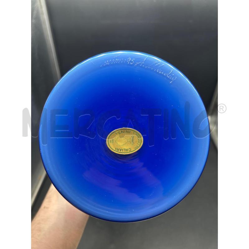VASO VETRO VENINI BLU 1989 H44CM | Mercatino dell'Usato Burolo 3