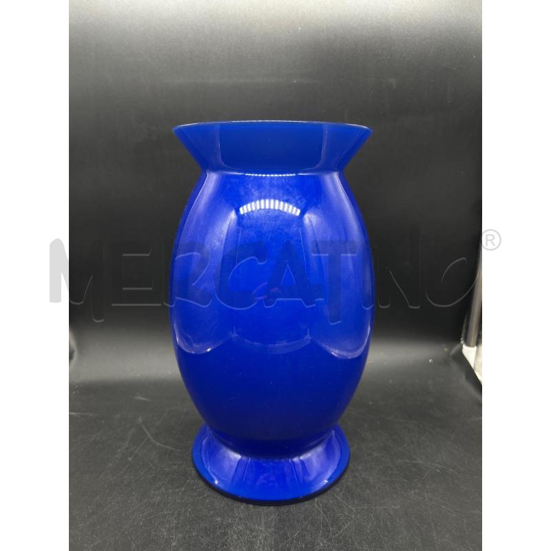 VASO VETRO VENINI BLU ANNI 90 H28CM  | Mercatino dell'Usato Burolo 1