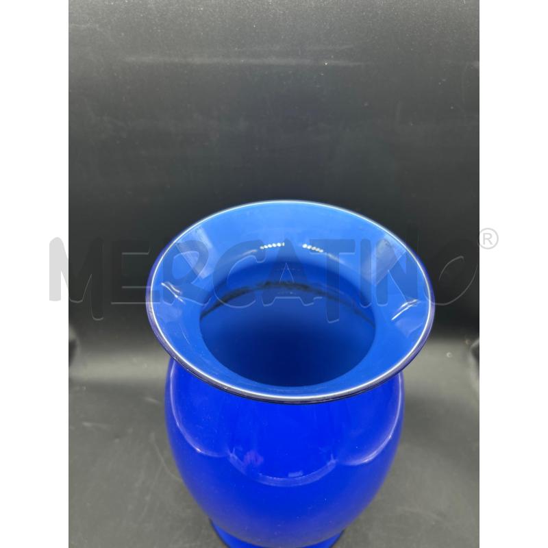 VASO VETRO VENINI BLU ANNI 90 H28CM  | Mercatino dell'Usato Burolo 2