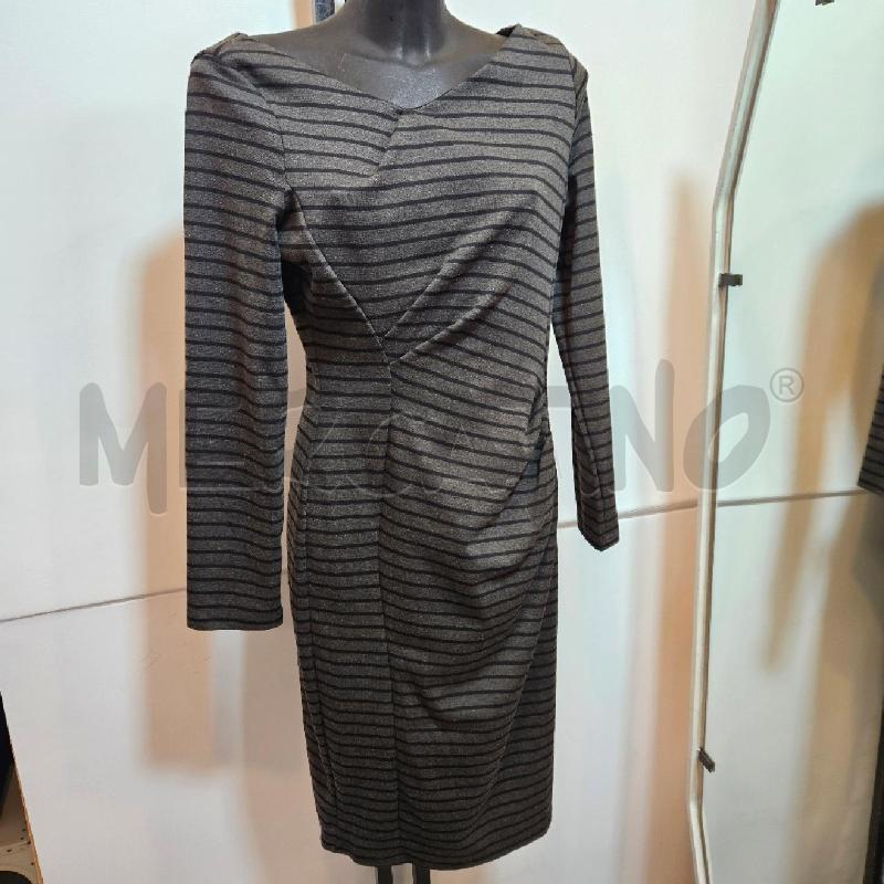 VESTITO DONNA CAMOMILLA GRIGIO RIGHE SCOLLO  | Mercatino dell'Usato Burolo 1